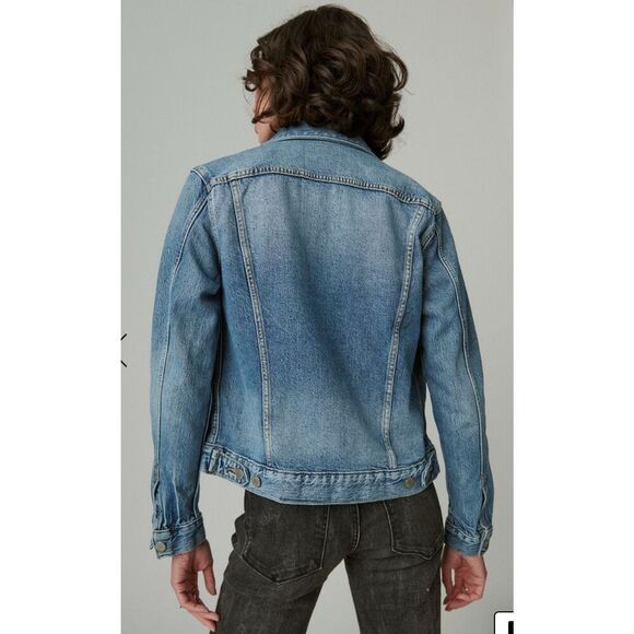 LUCKY BRAND Denim Jean Jacket Size L - Picture 6 of 9
